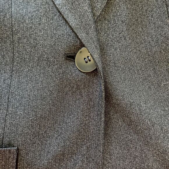 Le Suit Petite Suit Jacket Black One Button size 6P Black - Picture 12 of 12